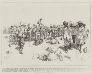 After Colenso, Troops around the Water-Cart, a Dhoolie-Bearer begging Water for a Wounded Soldier